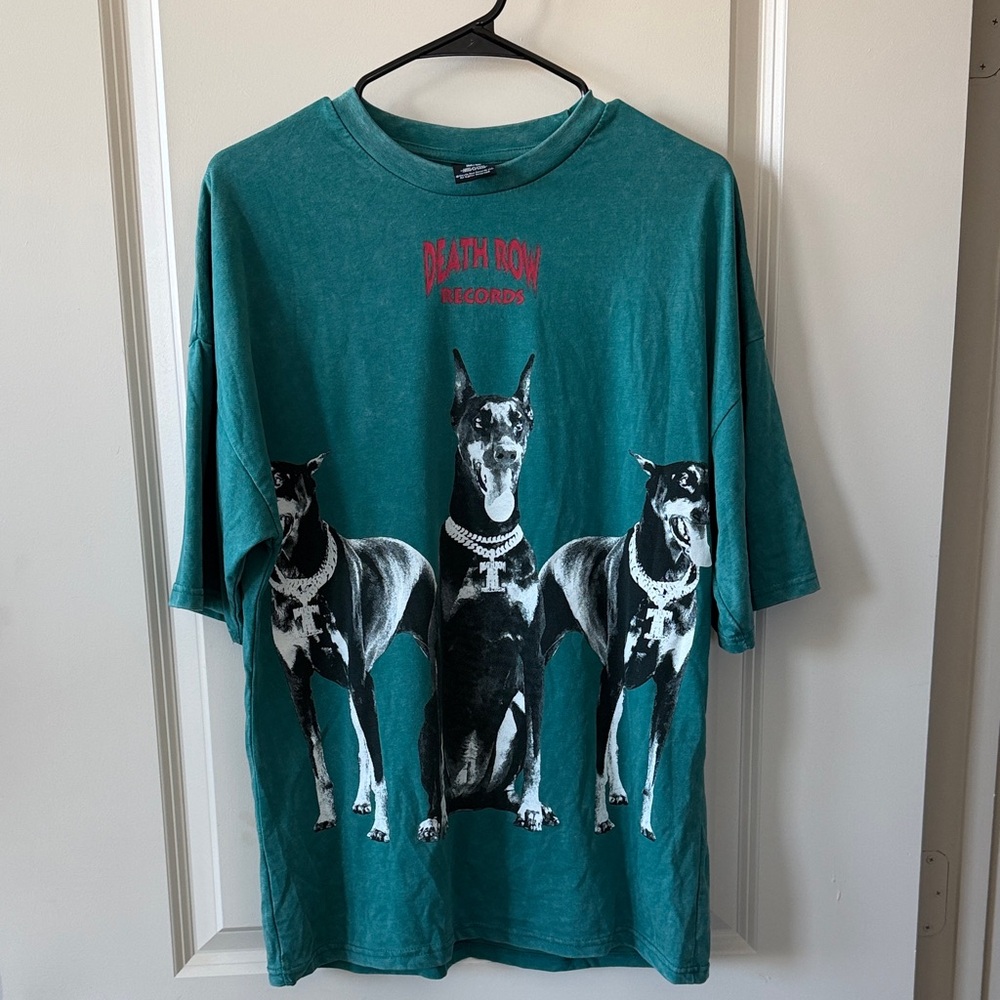 Urban Outfitters Teal Graphic Dog T-Shirt